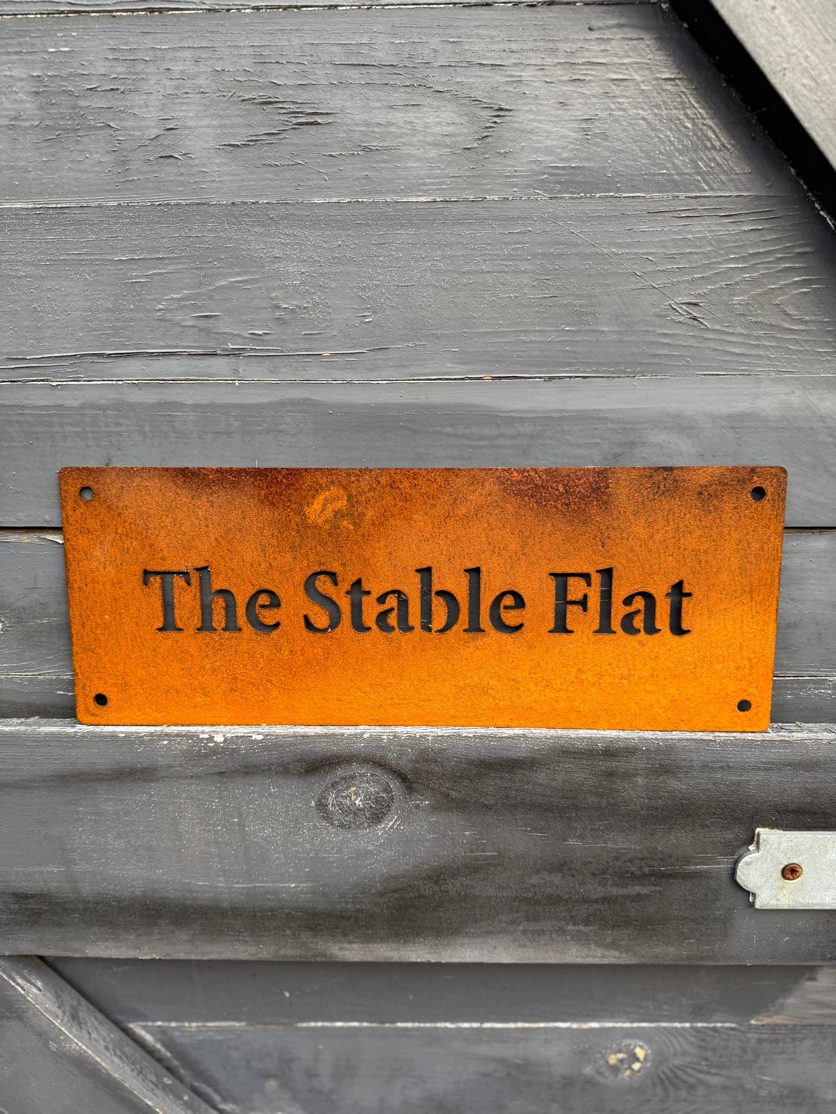 Corten Steel House Address Company Business Name Wall Mounted Sign Plaque 200mm - 600mm