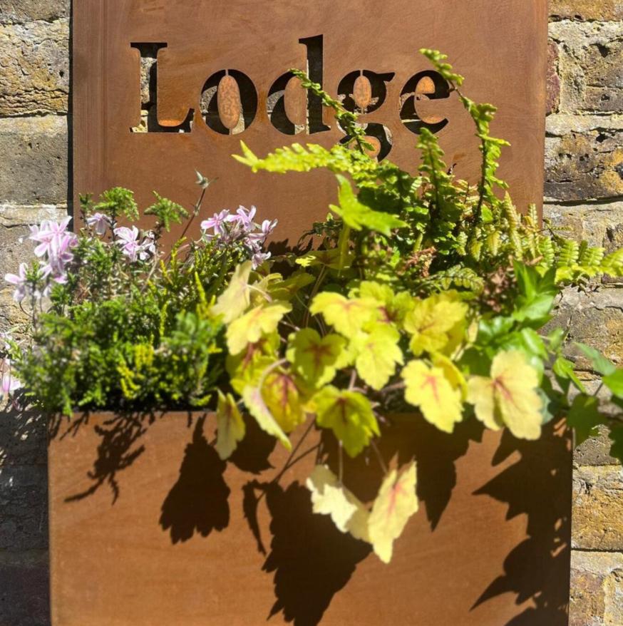 Corten Steel Wall Mounted Personalised Bespoke House Name Number Planter Sign 600mm x 400mm