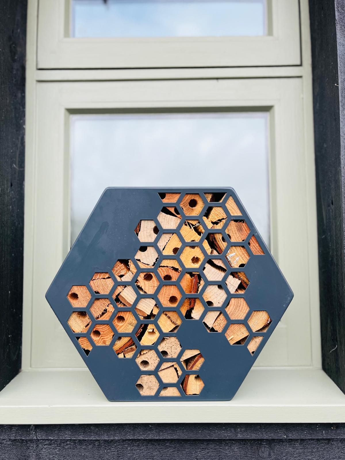 Painted Aluminium Honeycomb Hexagon Bug Insect Hotel 200mm, 300mm , 400mm
