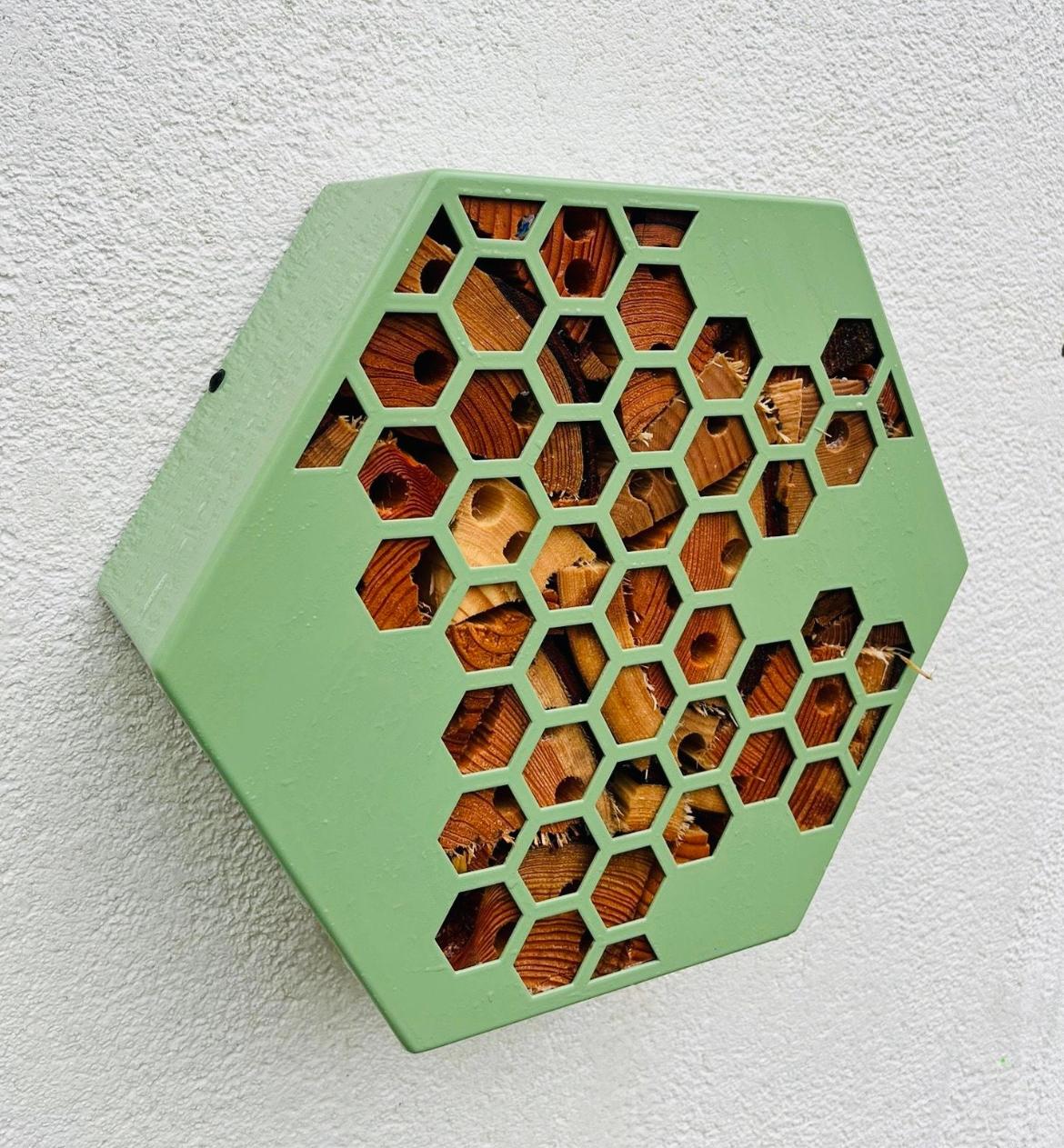 Painted Aluminium Honeycomb Hexagon Bug Insect Hotel 200mm, 300mm , 400mm