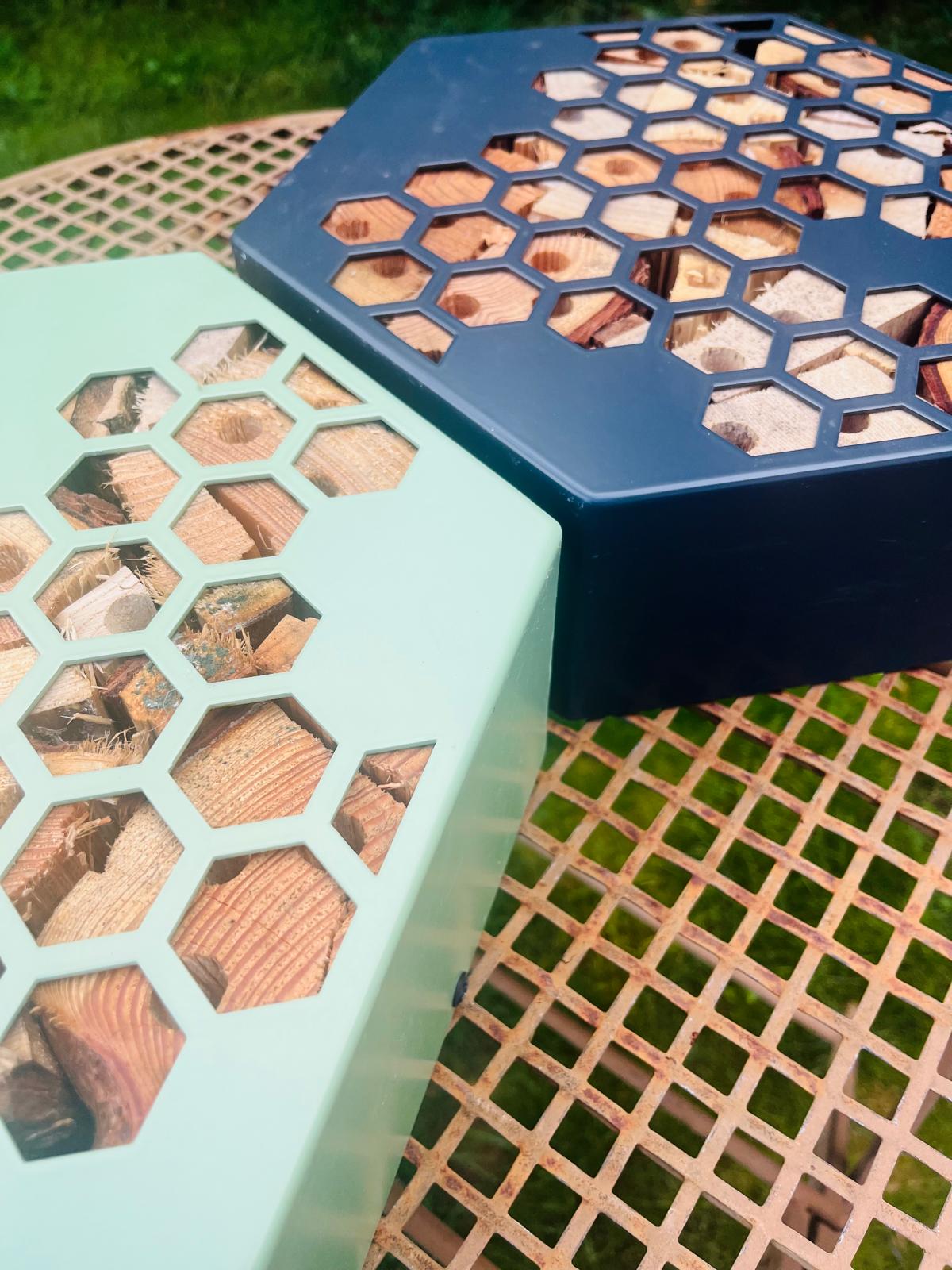 Painted Aluminium Honeycomb Hexagon Bug Insect Hotel 200mm, 300mm , 400mm