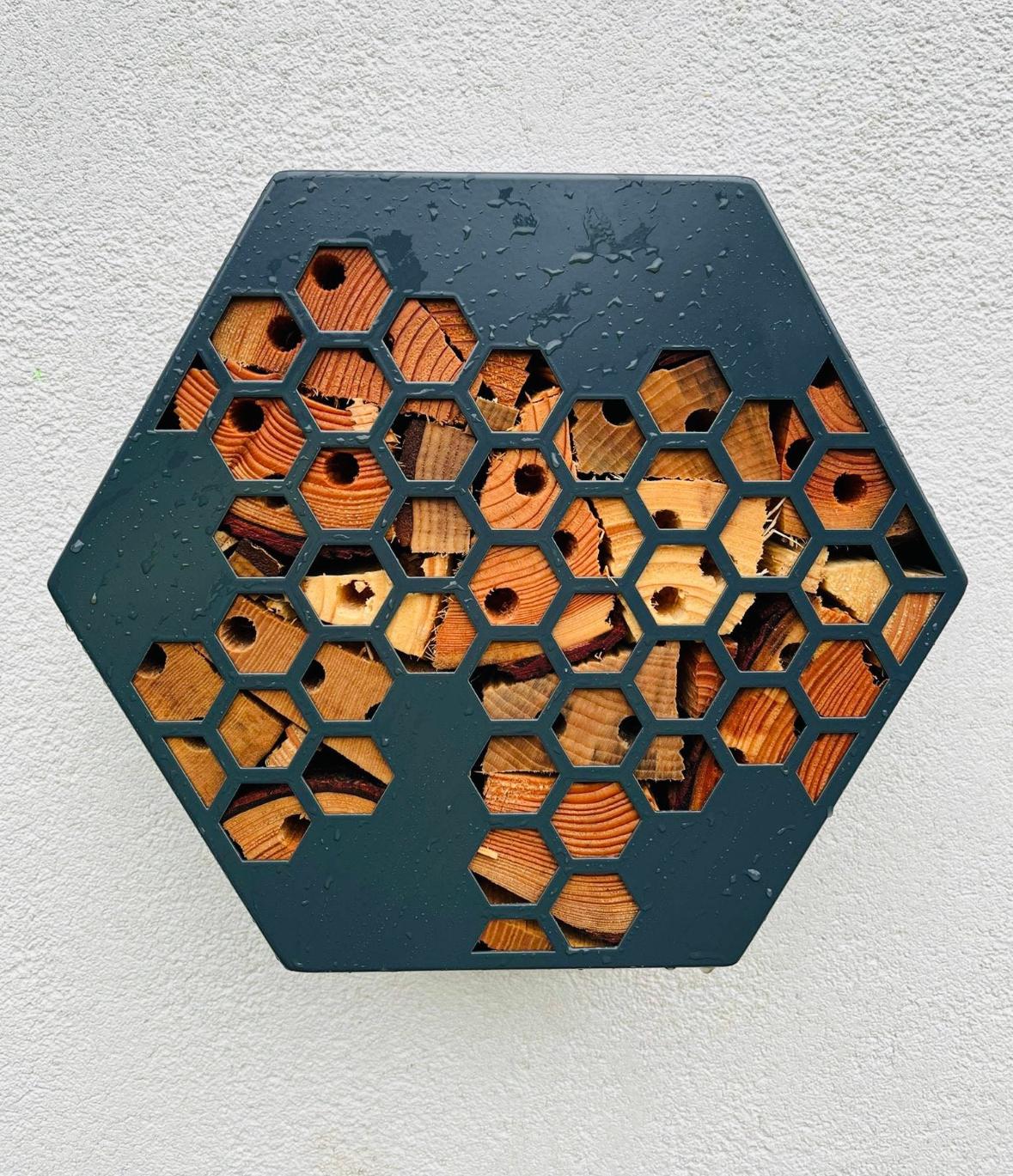 Painted Aluminium Honeycomb Hexagon Bug Insect Hotel 200mm, 300mm , 400mm