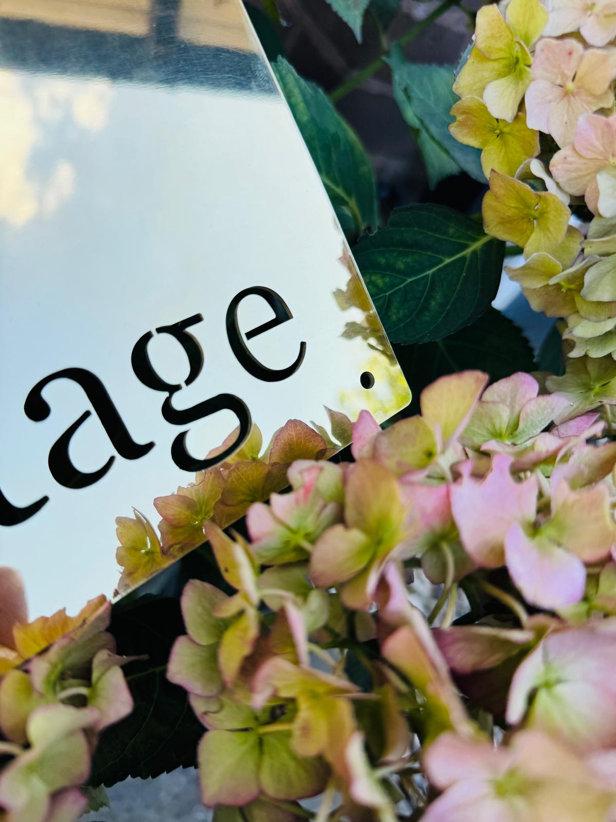 Luxury Brass Metal House Address Name Wall Mounted Sign Plaque Matt 200mm - 600mm (Copy)