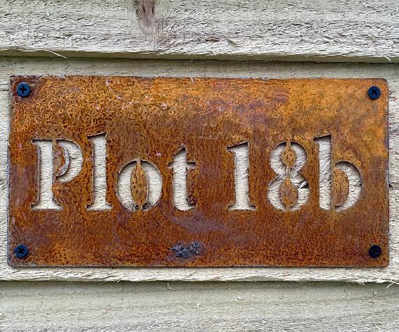 Corten Steel Allotment Plot Name Wall Mounted Sign Plaque 100 - 200mm