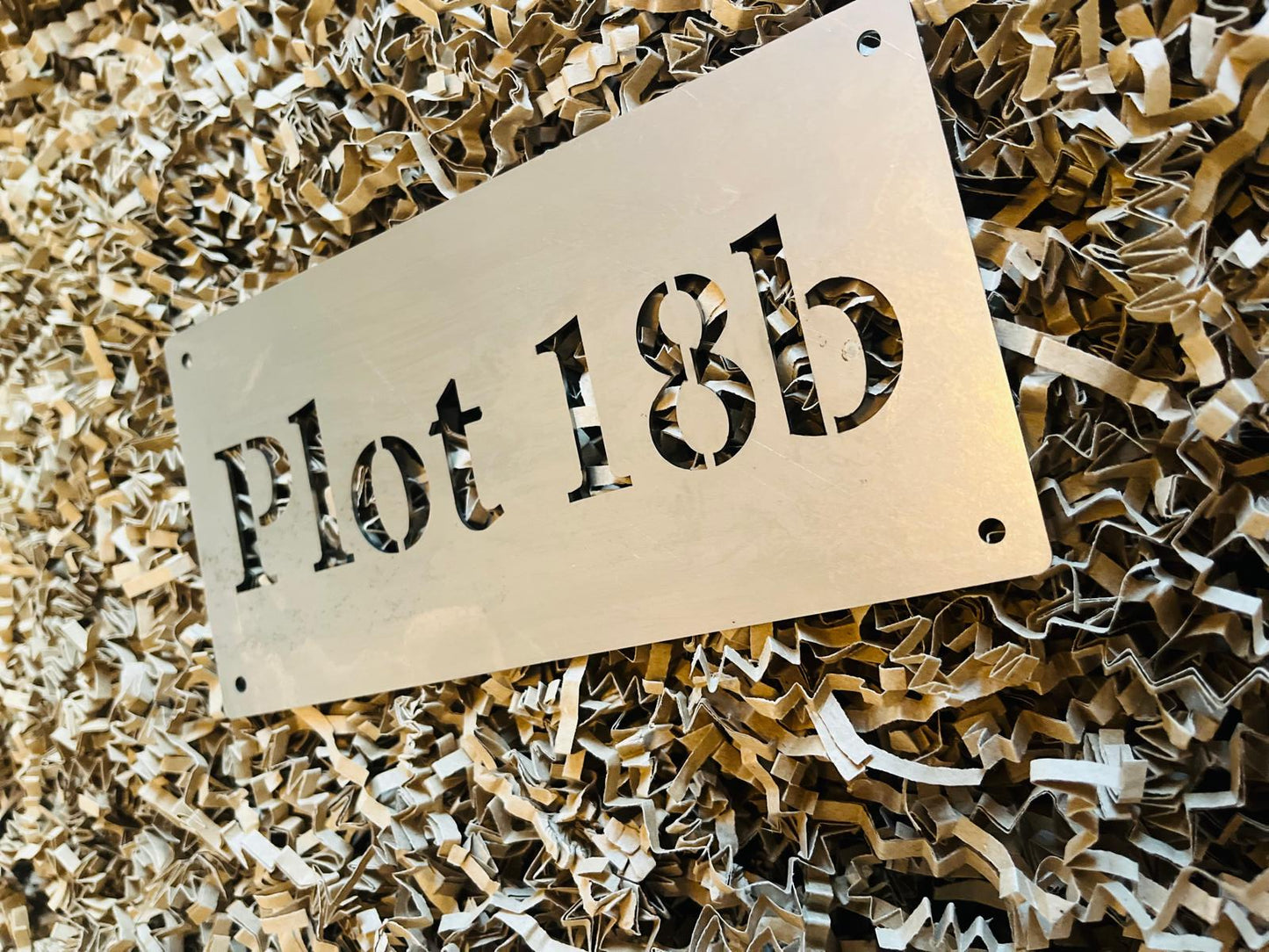 Corten Steel Allotment Plot Name Wall Mounted Sign Plaque 100 - 200mm