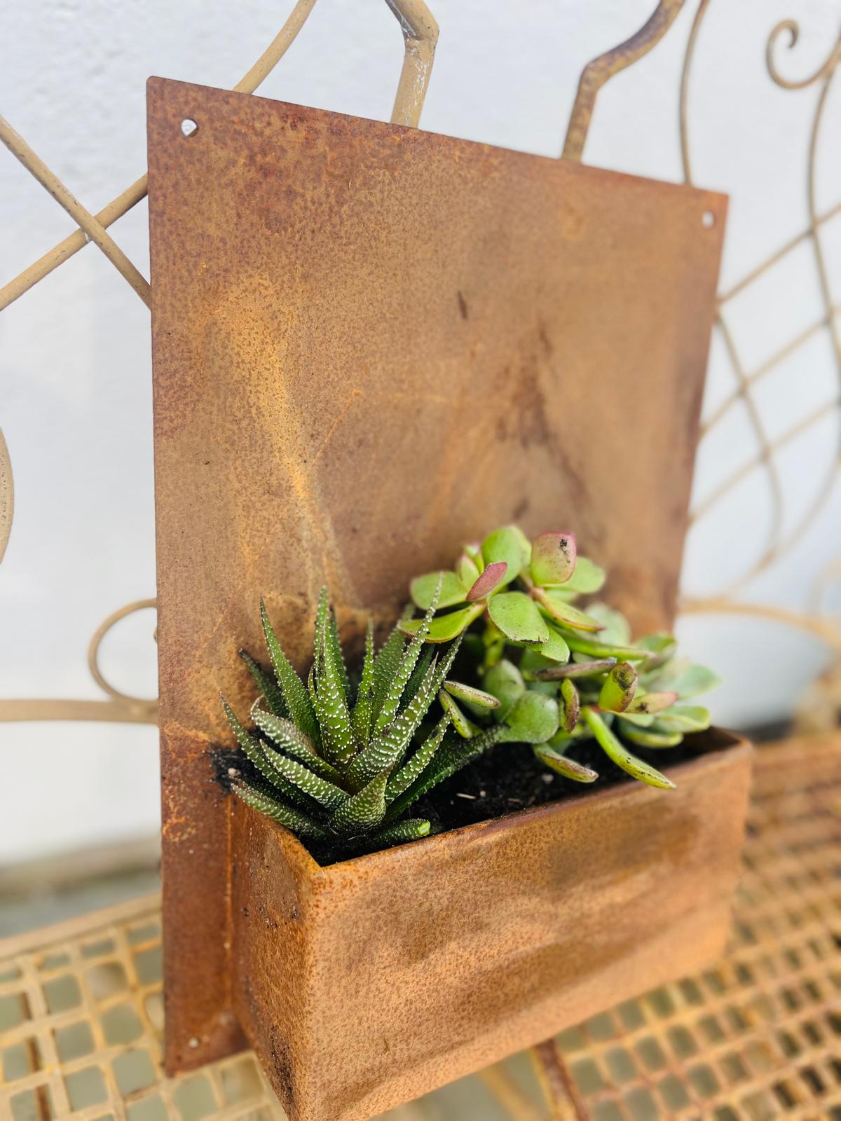 Corten Steel Wall Mounted Planter 600mm x 400mm
