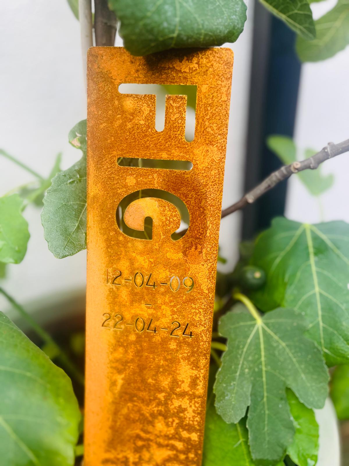 Corten Steel Pet Memorial Name Marker stakes signs personalised