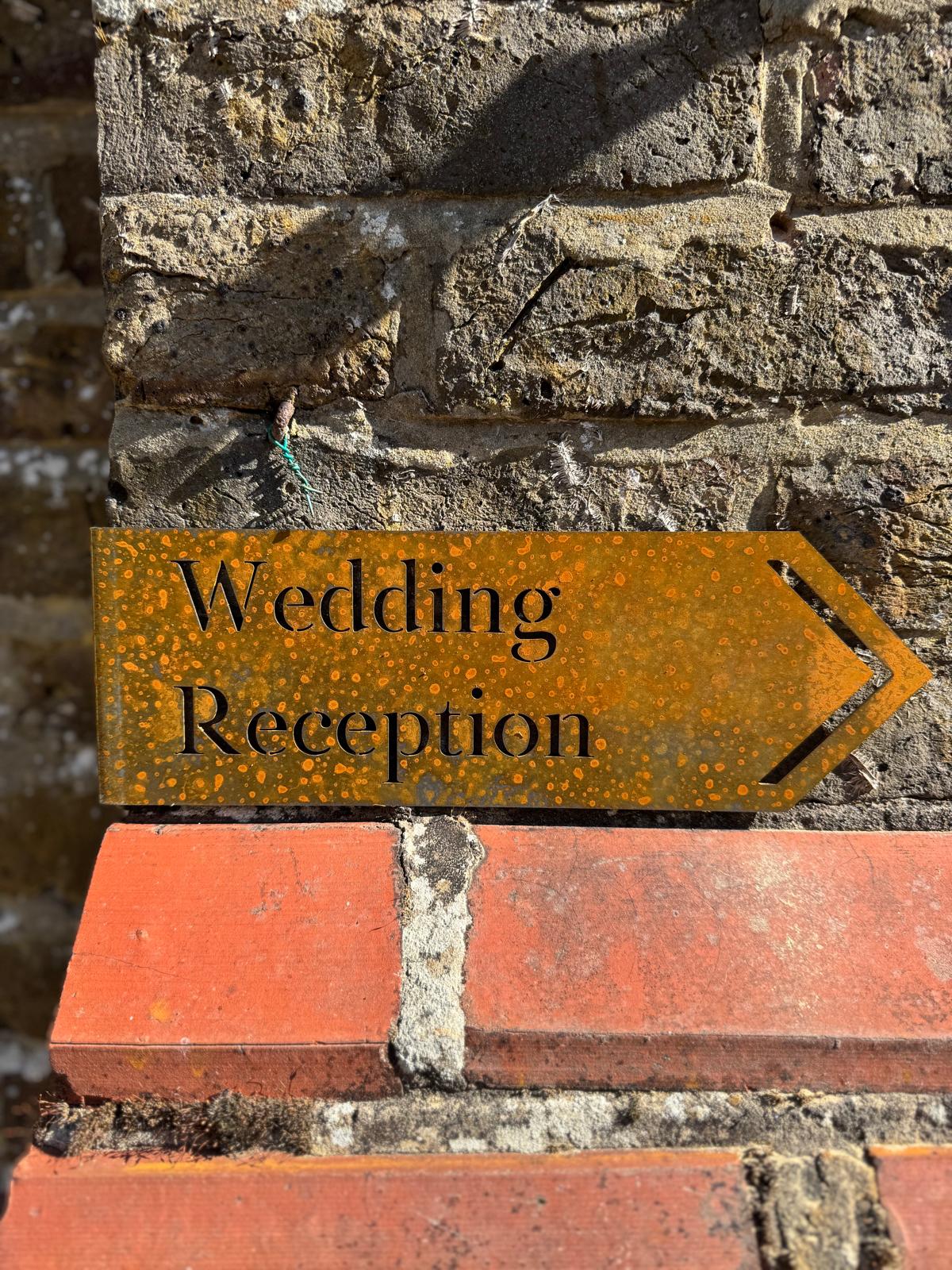 Corten Steel Folded Corner House Address Company Business Name Wall Mounted Sign Plaque 200mm - 600mm (Copy)