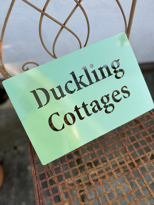 Painted Stainless Steel Metal House Address Name Wall Mounted Sign Plaque Matt or Gloss 200mm - 600mm